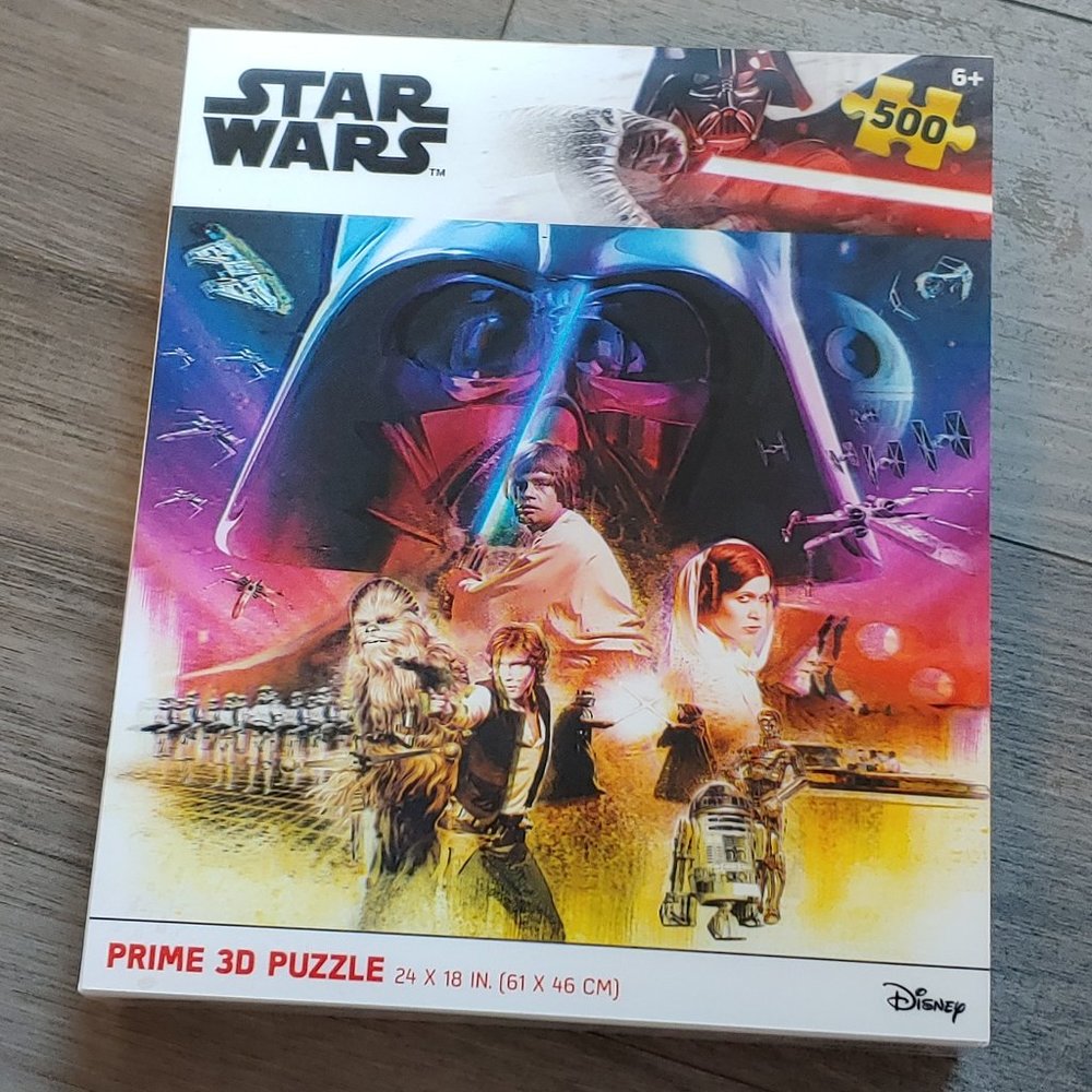 Brand New Sealed Star Wars Prime 3D Puzzle 500 Piece Vintage Collectors Artwork